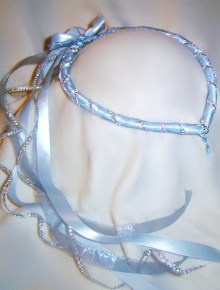 Light blue and silver Amanda circlet.