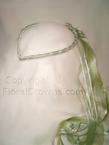 Constance, sage green and silver circlet.