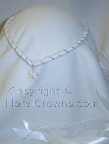 Ivory and silver Qwendelyn circlet, 

with silver butterfly charm.