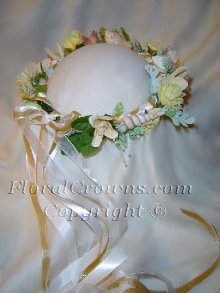 Seraphina wreath, crystals, beads and sea shells.