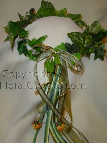 Silk ivy wreath great for guys and gals.