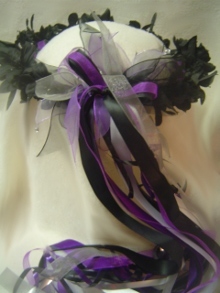 Sophisticated black and purple wreath.