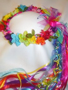 Playful, fun, bright Rainbow wreath