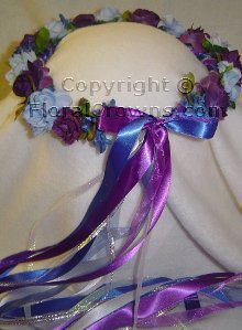 Blue and 

purple Jessie wreath.