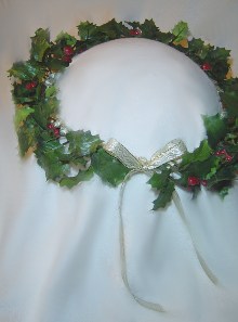 Holly wreath.